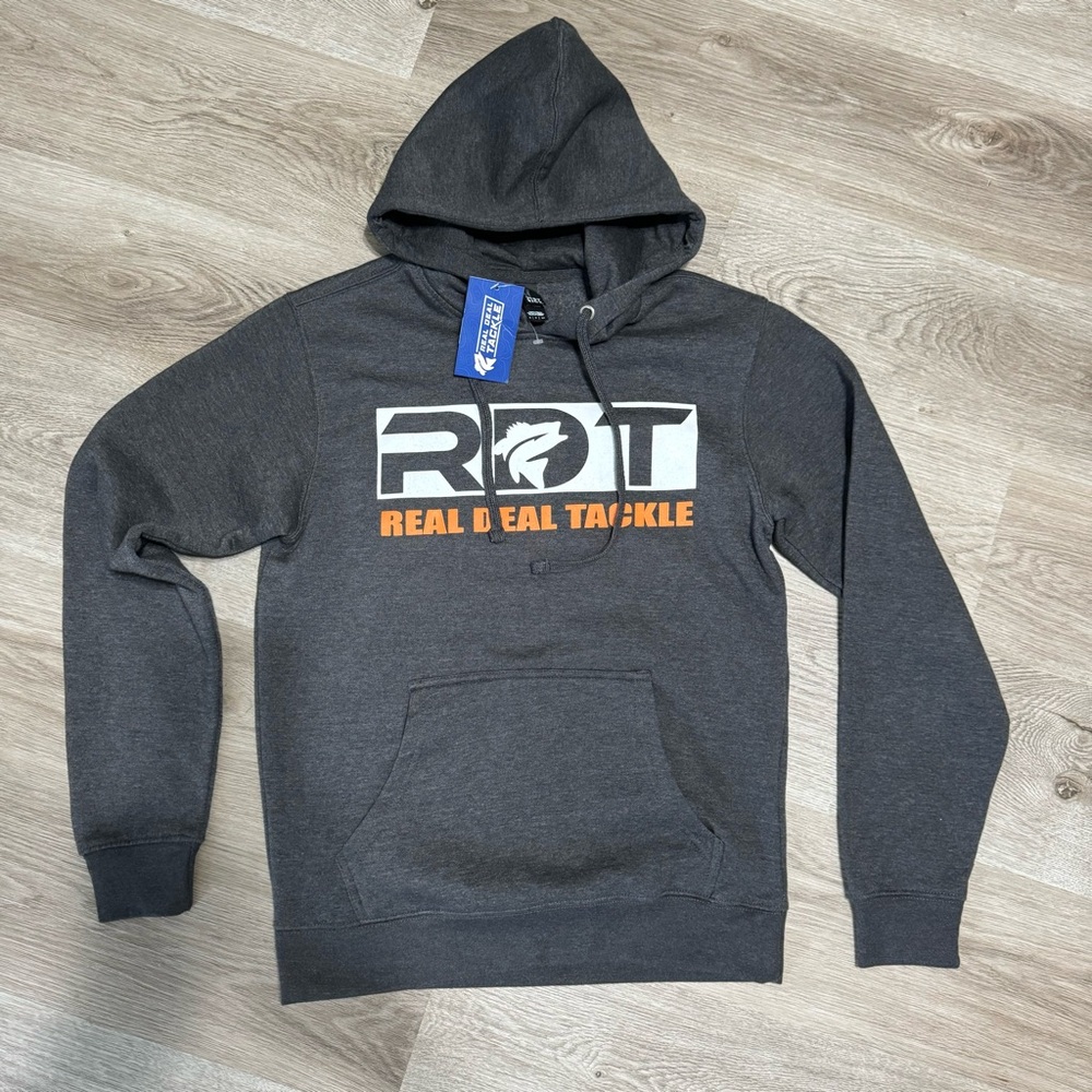 Real Deal Tackle Hoodie - Gray - Men’s - Small - New with Tags